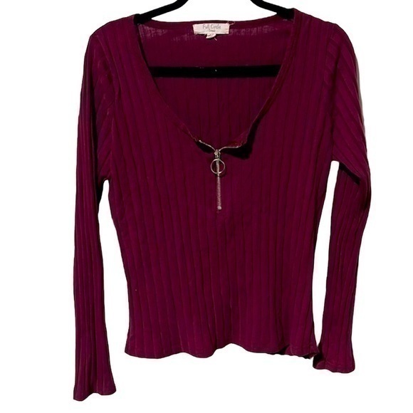 Ladies long sleeve top with zipper front size Xlarge-0074 - Picture 1 of 3